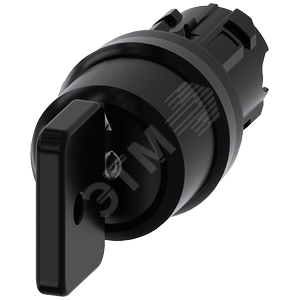 Актуатор поворотного переключателя с ключом o.m.r., 22мм, круглый, пластик, номер замка 73034, чёрны