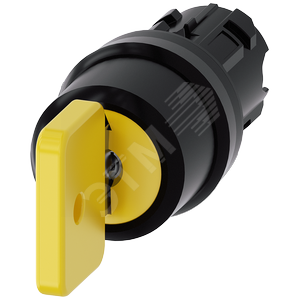 Актуатор поворотного переключателя с ключом o.m.r., 22мм, круглый, пластик, номер замка 73033, чёрны