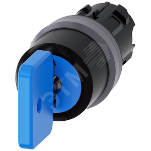 Актуатор поворотного переключателя с ключом o.m.r., 22мм, круглый, пластик с металлическим фронтальн