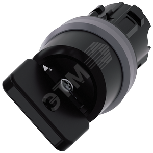 Актуатор поворотного переключателя с ключом O.M.R. 22мм пластик замок 73034 черный 2 ключа 2 положения: O-I