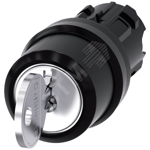 Актуатор поворотного переключателя с ключом RONIS 22мм пластик замок SB30 2 ключа 3 положения: I>o <II