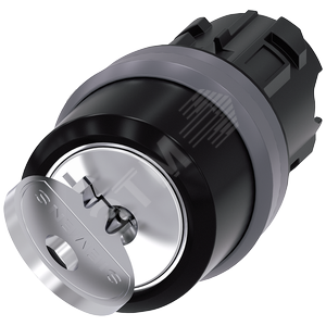 Актуатор поворотного переключателя с ключом ronis, 22мм, круглый, пластик с металлическим фронтальны