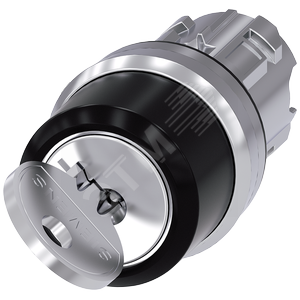 3SU1050-4BF21-0AA0 АКТУАТОР ПОВОРОТНОГО ПЕРЕКЛЮЧАТЕЛЯ С КЛЮЧОМ RONIS, 22MM, КРУГЛ., ГЛЯНЦЕВЫЙ МЕТАЛЛ