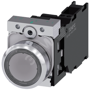 Кнопка с подсветкой, 22мм, круглая, металлическая глянцевая, прозрачная, плоская кнопка, контакты мг