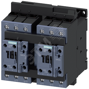 Сборка реверсивная, AC3 22 КВТ/400V, DC 0,7...1,25 US, DC 24 V трехполюсная, типоразмер S2 винтовые