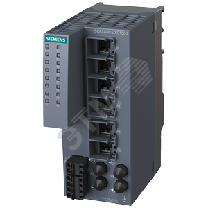 SIPLUS NET, неуправляемый коммутатор SCALANCE XC106-2, рабочая температура -40°C... +70°C, со стойки