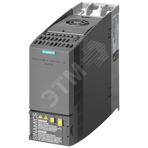 Преобразователь частоты SINAMICS G120C RATED POWER4,0КВТ WITH 150% OVERLOAD FOR 3 SEC 3AC380-480V   +10/-20% 47-63HZ INTEGRATED FILTER CLASS A        I/O-INTERFACE: 6DI, 2DO,1AI,1AO SAFE TORQUE OFF   INTEGRATED FIELDBUS: PROFIBUS-DP PROTECTION: (6SL3210-1KE18-8AP1)
