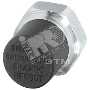 SIMATIC RF630T SCREW-TAG ACCORDING ISO 18000 6C FREQUENCY 868 MHZ (EUROPE) 96 / 240 BIT EPC, ADDITIONAL 512 BIT USER MEMORY -25 UP TO +85 DGR/CIP 68/X9K 21 X 21 MM (DXH) W/O THREAD - SIEMENS