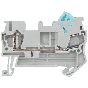 HYBRID FEED-THROUGH TERMINAL WITH SPRING CONNECTION AND QUICK CONNECTION, SECTION: 0.25 - 1.5 MM2, WIDTH: 5.2 MM, COLOR: GRAY (8WH3100-2GE00) - SIEMENS