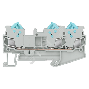 FEED-THROUGH TERMINAL WITH QUICK CONNECTION, 3 CONNECT. POINTS, SECTION: 0.25 - 1.5 MM2, WIDTH: 5.2 MM, COLOR: GRAY - SIEMENS