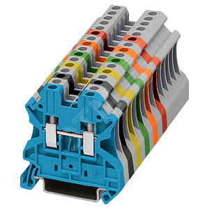 TERMINAL BLOCK 6 MM2 BLACK SCREW MOUNTING 2 CONNECTION POINTS