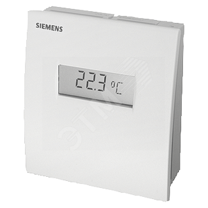 Датчик комнатный температуры 0…10 В (0...50 C/-35...35 C/-40...70 C) и влажности 0…10 В (0…95 %), IP30, с дисплеем (QFA2060D) - SIEMENS