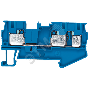 PE-TERMINAL BLOCK 4 MM2, 6,2 MM WIDTH BLUE 3-CONNECTION POINTS - SIEMENS