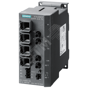 Коммутатор управляемый SCALANCE X204-2LD TS, 4 X 10/100MБит/с , RJ45 порты, 2 X 100MБит/с, одномод BFOC - SIEMENS