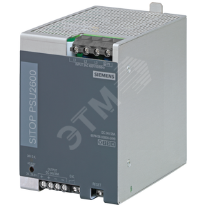 Блок питания стабилизированный SITOP PSU2600 24 V/20 A, вход трехфазный 400-500В (AC) выход 24В (DC) - SIEMENS