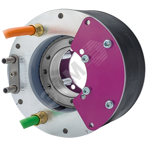 SIMOTICS T высокомоментный электродвигатель. components 3-phase synchronous motor. Integrated power cooler. tangential cable outlet. power cable 0.5m with connector size 1. signal cable 0.5m with M17 connector. diameter 159mm. length 159mm. max.