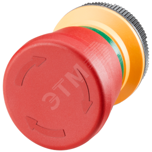 Аварийная кнопка (грибок) для модулей расширения, 22 мм, круглая, красная, пластиковая, фиксируемая,