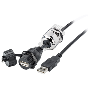 USB-кабель тип D, розетка USB A, IP67, вилка USB A, IP20, с винтовым уплотнением M20, дальнейшая инф