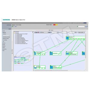 SINEMA SERVER BASIC-100 V11 NETWORK MANAGEMENT SOFTWARE FOR DIAGNOST. OF UP TO 100 ETHERNET LAN/WLAN DEVICES VIA WEB-GUI. AUTOM. RECOGNITION OF IP/SNMP- DEVICES A. TOPOLOGY IN NETWORK HMI-INTEGRATION VIA OPC/HTTPS. EXTENSIVE REPORTING, NETWORK S - SIEMENS