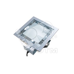 Светильник DLQ-2026E W/S*R ФВО-2x26w Gx24q-3 белый/серебро квадратный (DLQ-2026E W/S*R) - Halla