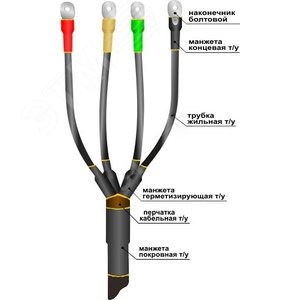 Муфта кабельная концевая 1ПКВ(Н)ТпНнг-LS-4х(150-240) с наконечниками болтовыми - Нева-Транс
