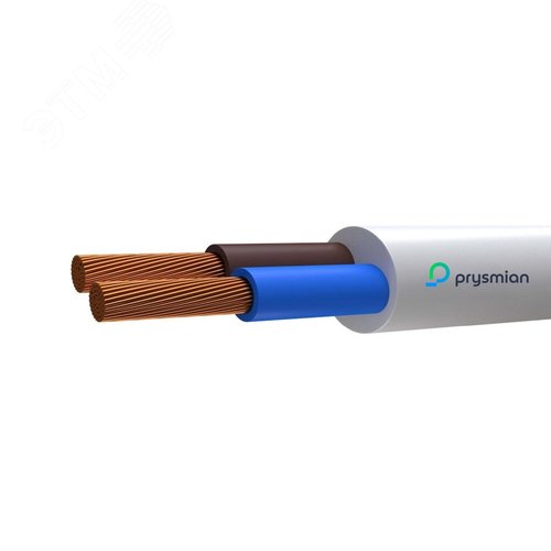 Провод ПВС 2х0.75 белый бухта 100м - РЭК-PRYSMIAN