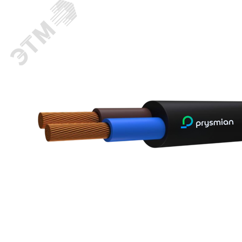 Провод  ПВСнг(А)-LS 2х2,5 черный 0,38/0,66 - РЭК/Prysmian