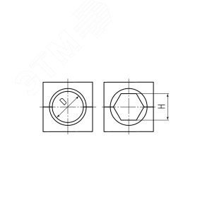 Матрица для алюминиевого зажима шестигранная МШ-23,4-А/100т 3