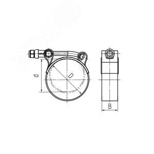 Хомут силовой T-bolt ST 95-103/W2 (Fortisflex) - фото 3