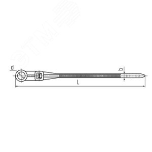 Стяжки нейлоновые КСО 8*380 (ч)                   (100шт.)(Fortisflex) (80535) - фото 3