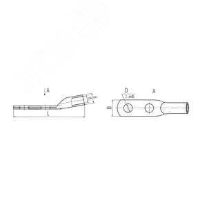 Наконечник медный луженый ТМЛ(2) 50-(8х2)-11 (55039) 3