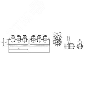 Соединитель болтовой 6СБЕ-35–300/400 - фото 3