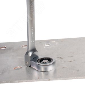 Ключ гаечный комбинированный трещоточный с шарниром 15 мм серия KBT-PROFESSIONAL 8