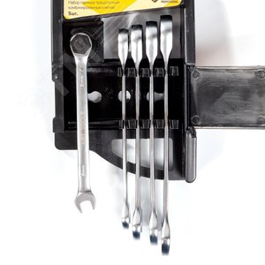 Набор гаечных комбинированных трещоточных ключей НТК-5 (8-14) серия KBT-PROFESSIONAL 6