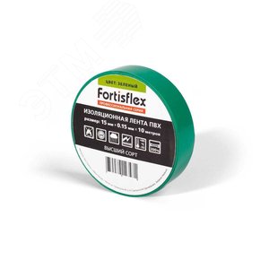 Изолента ПВХ 15x0.15х10 желтая (Fortisflex) (71224) - фото 6