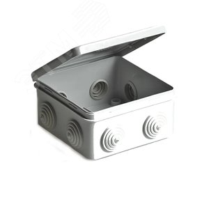 TYCO Коробка распределительная 100х100х50мм откидная крышка 8 вводов IP54 - Рувинил
