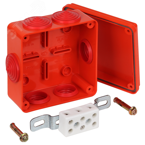 Тусо.Коробка расп. для о/п, 100х100х50мм не распр.горение HF 2