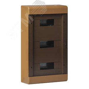 Щит распределительный навесной на 36 модулей с дверцей коричневый IP40 (ЩРн-П-36)