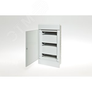 Щит распределительный встраиваемый на 36 модулей с непрозрачной дверцей белый IP40 (ЩРв-П-36)