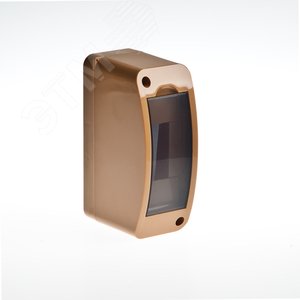 Щиток распределительный навесной на 2 модуля с дверцей коричневый IP40 (ЩРн-П-2)