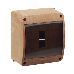 Щиток распределительный навесной на 6 модулей с дверцей бук IP40 (ЩРн-П-6)