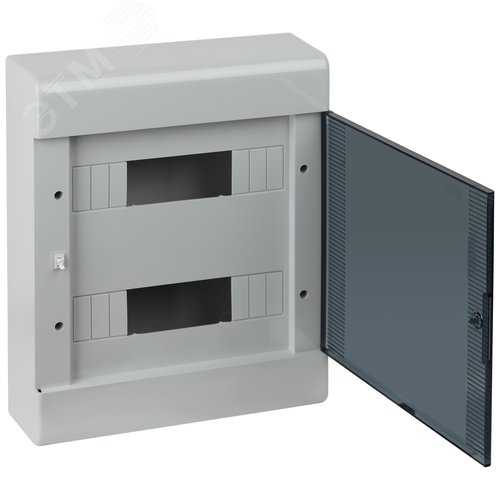 Щит распределительный навесной на 24 модуля с дверцей серый IP40 (ЩРн-П-24) 2