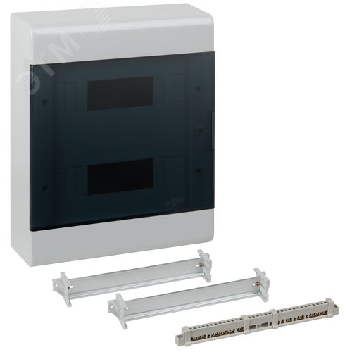 Щит распределительный навесной на 24 модуля с дверцей серый IP40 (ЩРн-П-24) 3