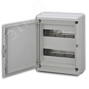 Щит распределительный навесной на 24 модуля с непрозрачной дверцей серый IP55