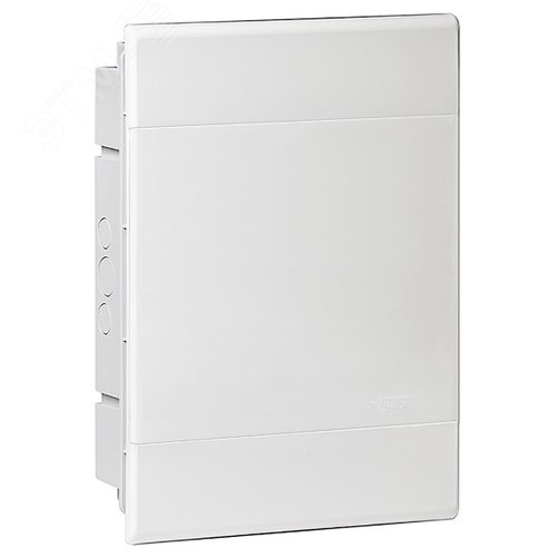 Щит распределительный встраиваемый на 24 модуля с непрозрачной дверцей белый IP40 (ЩРв-П-24)