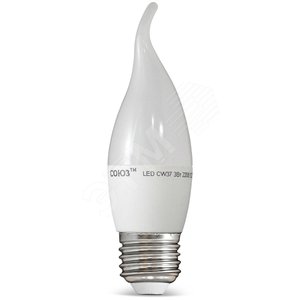 LED 6w 4000К, E27, 500Лм, мат. свеча на ветр. СОЮЗ - Универсал