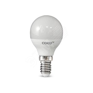 Лампа светодиодная LED 6w 6500К, E14, 500Лм, матовая, шар СОЮЗ - UNIVersal