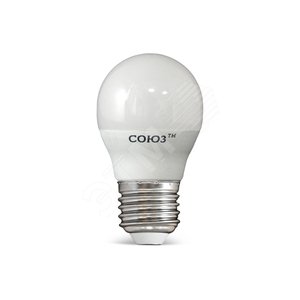 Лампа светодиодная LED 6w 6500К, E27, 500Лм, матовая, шар СОЮЗ (1116) - UNIVersal