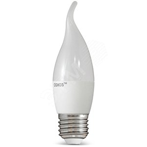 LED 8w 4000К, E27, 650Лм, мат. свеча на ветр. СОЮЗ - Универсал