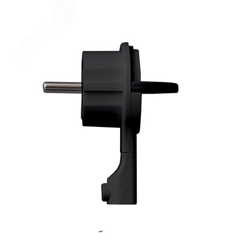 Вилка-невидимка с заземлением черная 16 А 250 В 2